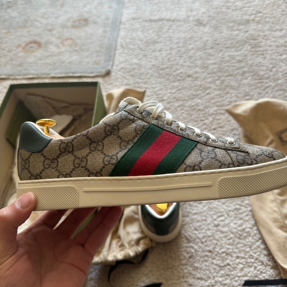 MEN'S GUCCI ACE SNEAKER WITH WEB - Picture 7 of 8
